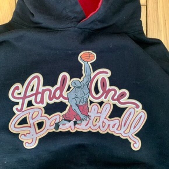 Vintage Y2k And 1 Hoodie Men’s Small Pullover Sweater Basketball Youth XL Red - Picture 2 of 8